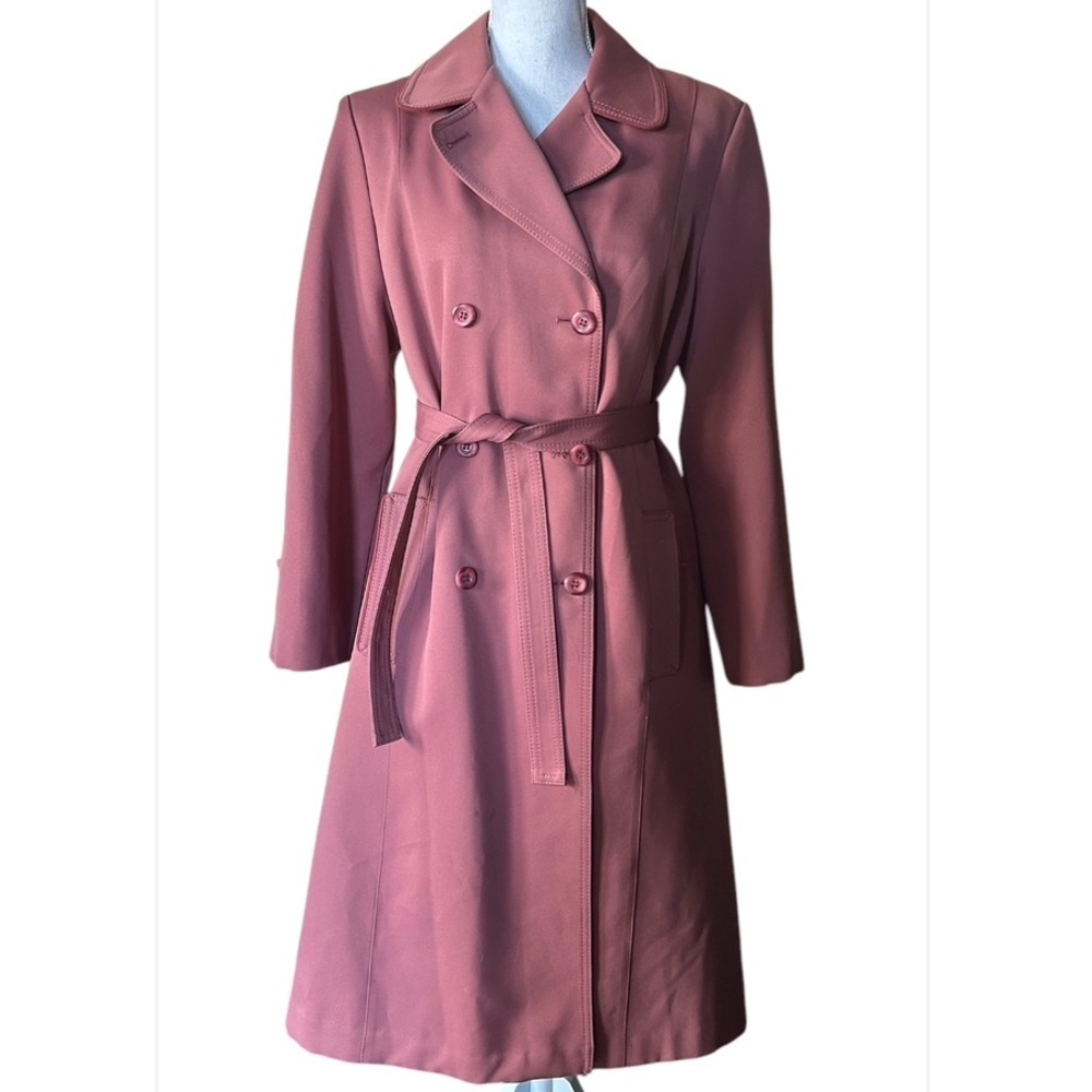 Vintage Double-Breasted Trench Coat L 13/14